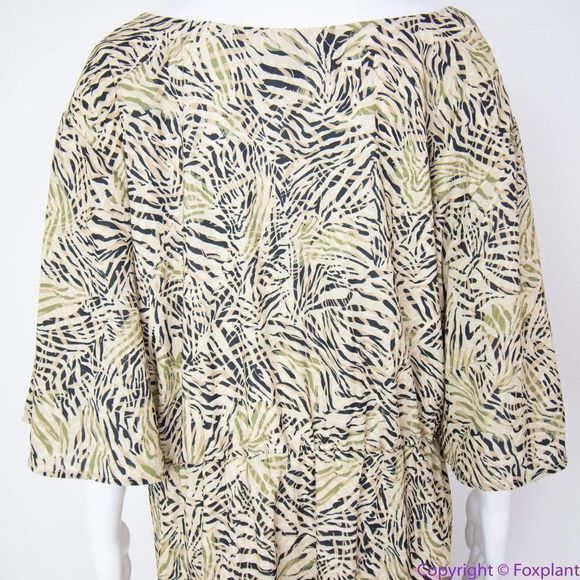 NEW Eloquii wrapped flutter sleeves animal print dress, size 24 - Picture 12 of 16